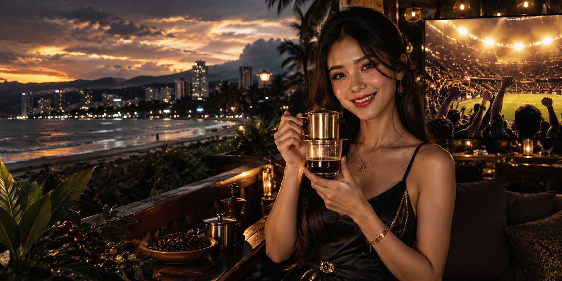 Không gian giải trí và cá cược tại quán cà phê Đà Nẵng buổi tối