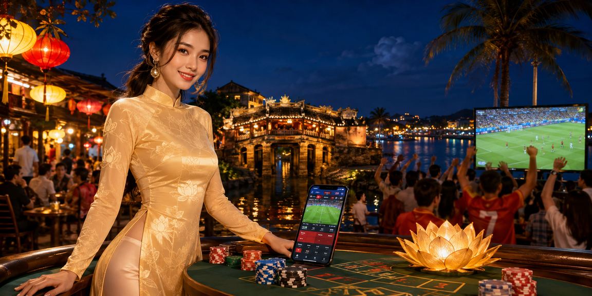 Người dùng trải nghiệm nền tảng cá cược giữa không gian đặc trưng Hội An